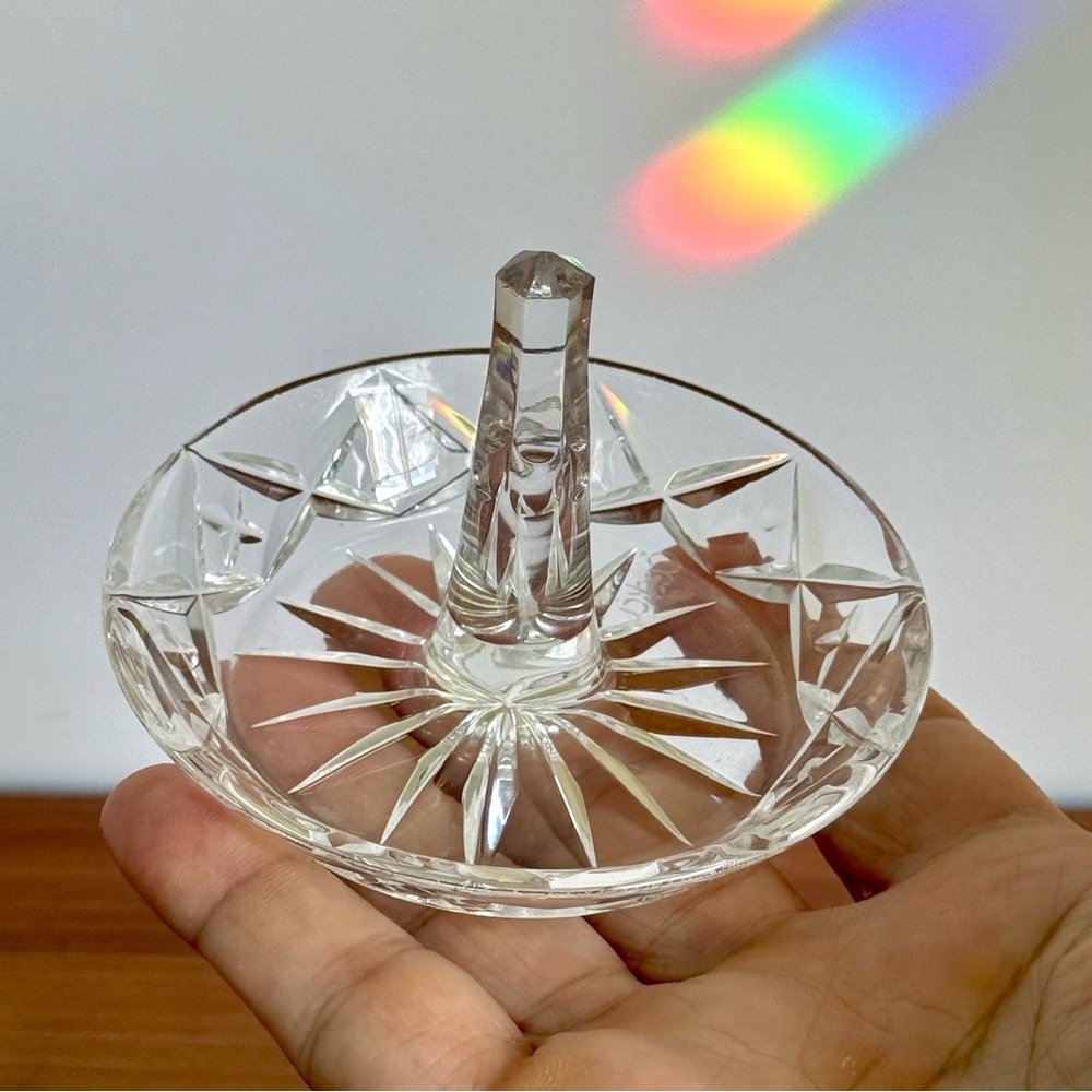 Vintage Crystal Ring Holder by Ceskci